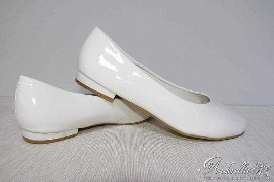 Fehér balerina menyasszonyi cipő - 38