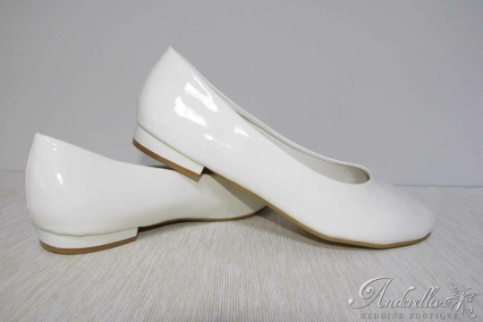 Fehér balerina menyasszonyi cipő