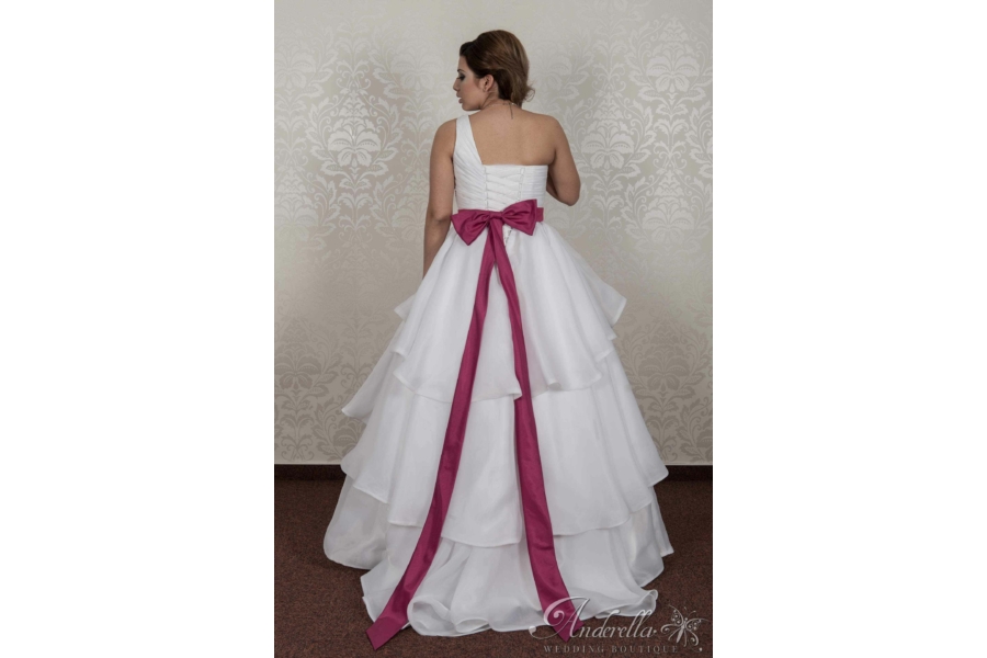 Organza A-vonalú menyasszonyi ruha