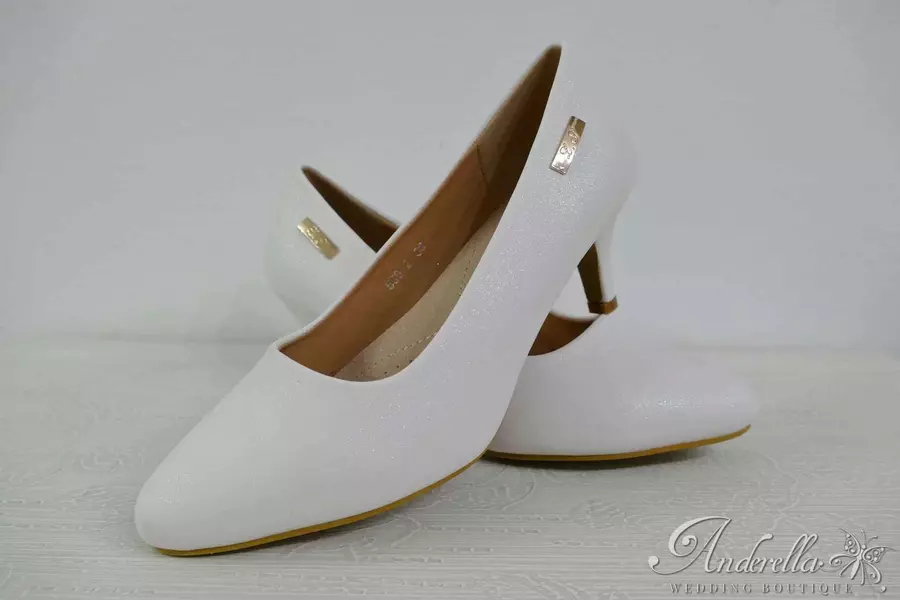 Csillámporos luxus menyasszonyi cipő - 41