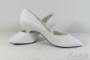 Kép 1/2 - Középmagas, matt szatén menyasszonyi cipő